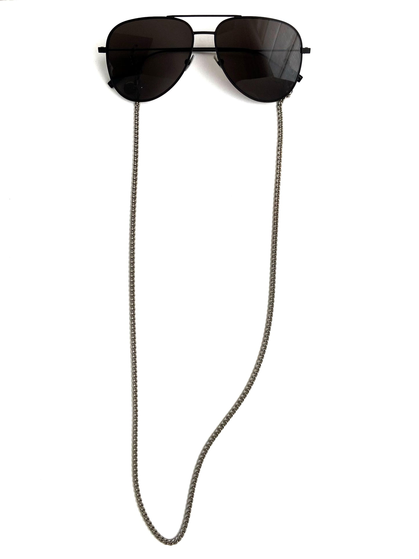 Corrente de Óculos Metal Prateada - Grumet Pequena