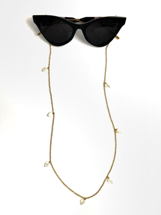 Corrente de Óculos Hearts - Madrepérola