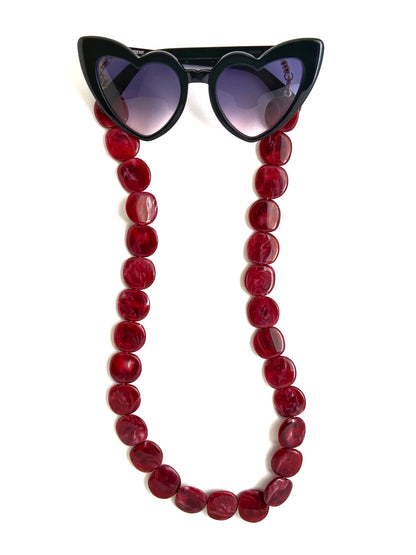 Corrente de Óculos Ágata - Vermelha