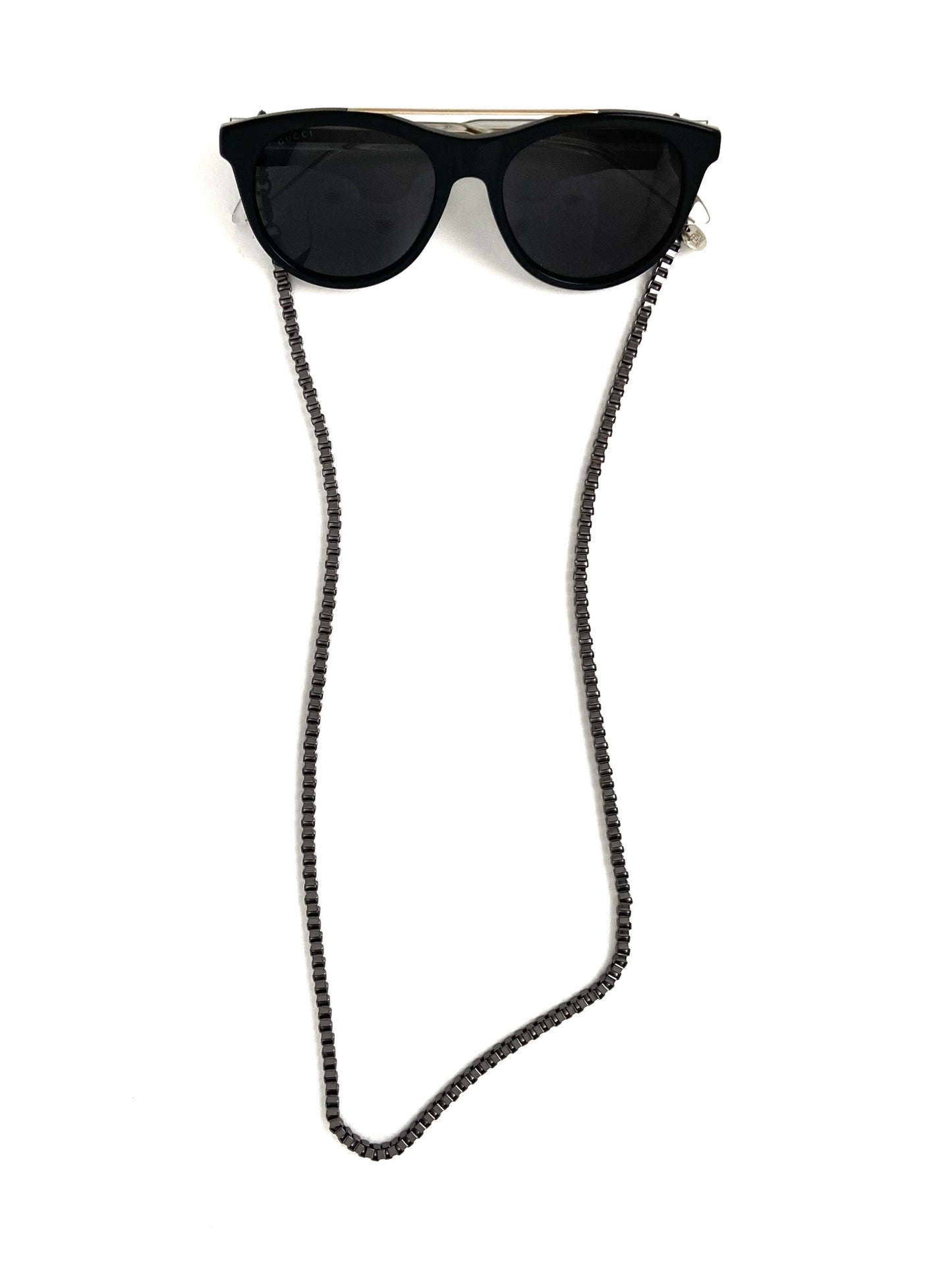 Corrente de Óculos Metal Grafite - Correia