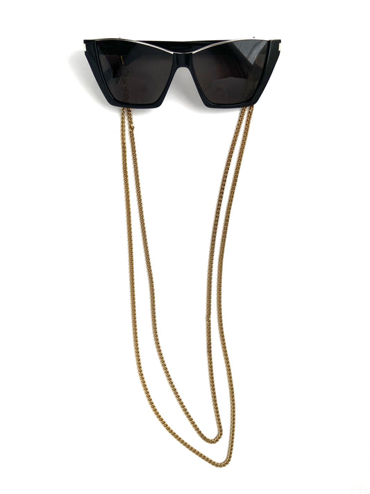 Corrente de Óculos Metal Dourada Meia Dupla - Grumet