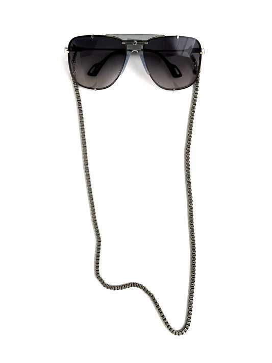 Corrente de Óculos Metal Prateada - Correia