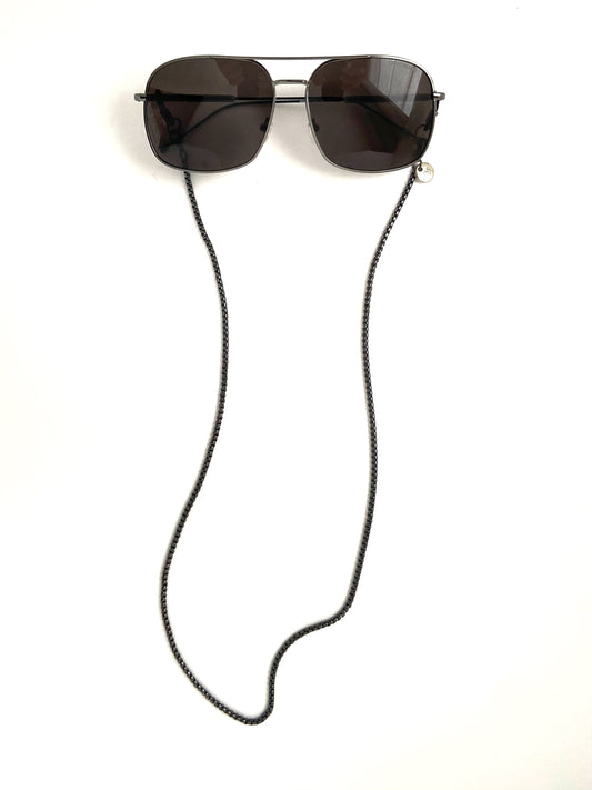 Corrente de Óculos Metal Grafite - Rabo de Rato